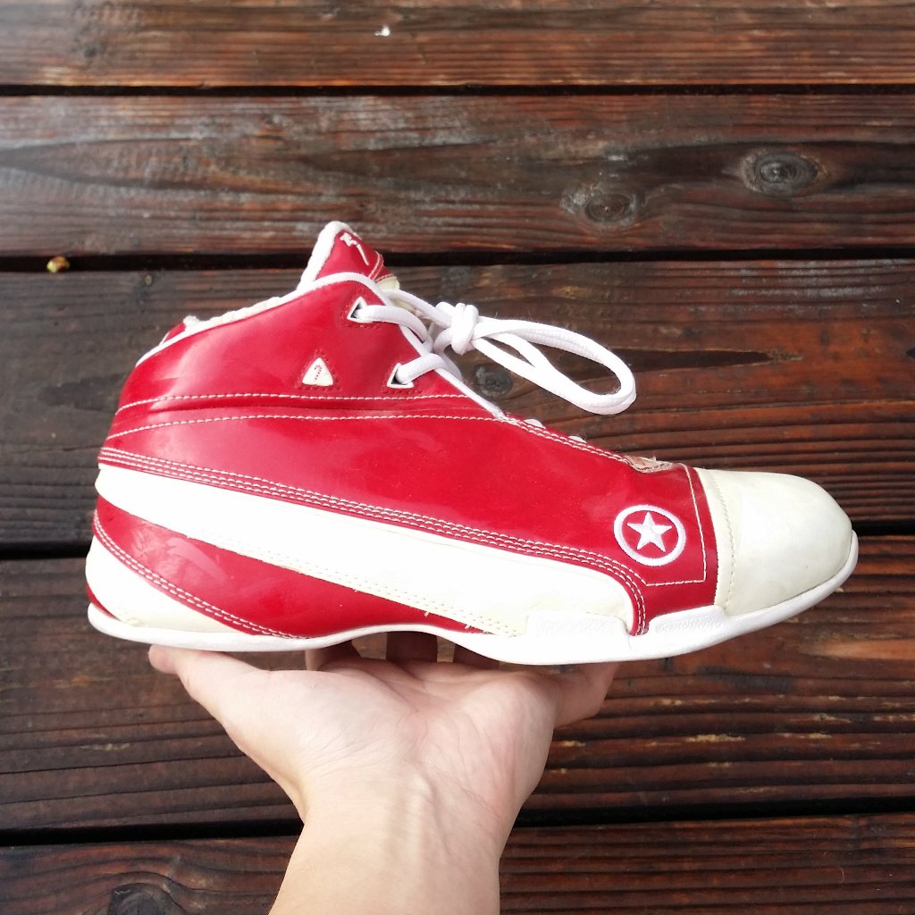 Rare Men Converse Dwyane Wade 13 Mid Christmas Candy Cane Basketball Sneakers